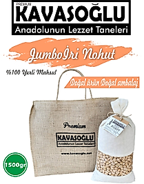 Kavasoğlu jumbo İri Nohut 1500gr Bez Çuval