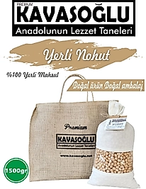 Kavasoğlu Yerli Nohut 1500gr Bez Çuval
