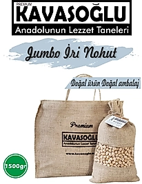 Kavasoğlu Jumbo İri Nohut 1500gr Jüt Doğal Çuval