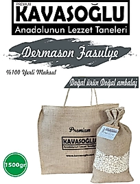 Kavasoğlu Dermason Fasulye 1500gr Jüt Doğal Çuval